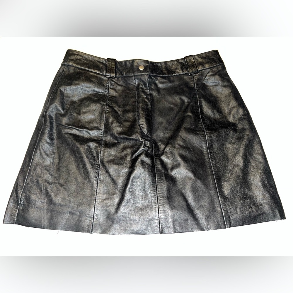 Vintage Y2K Leather Mini Skirt - Picture 2 of 9